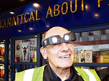 Ernie Lowinger demonstrates his &lsquo;upside-down&rsquo; approach to movie viewing