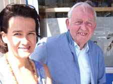 Cllr Catherine West and George Durack at Metro Caf� 
