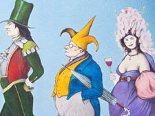 Cover illustration from Peter &shy;Ackroyd&rsquo;s retelling of The  Canterbury Tales